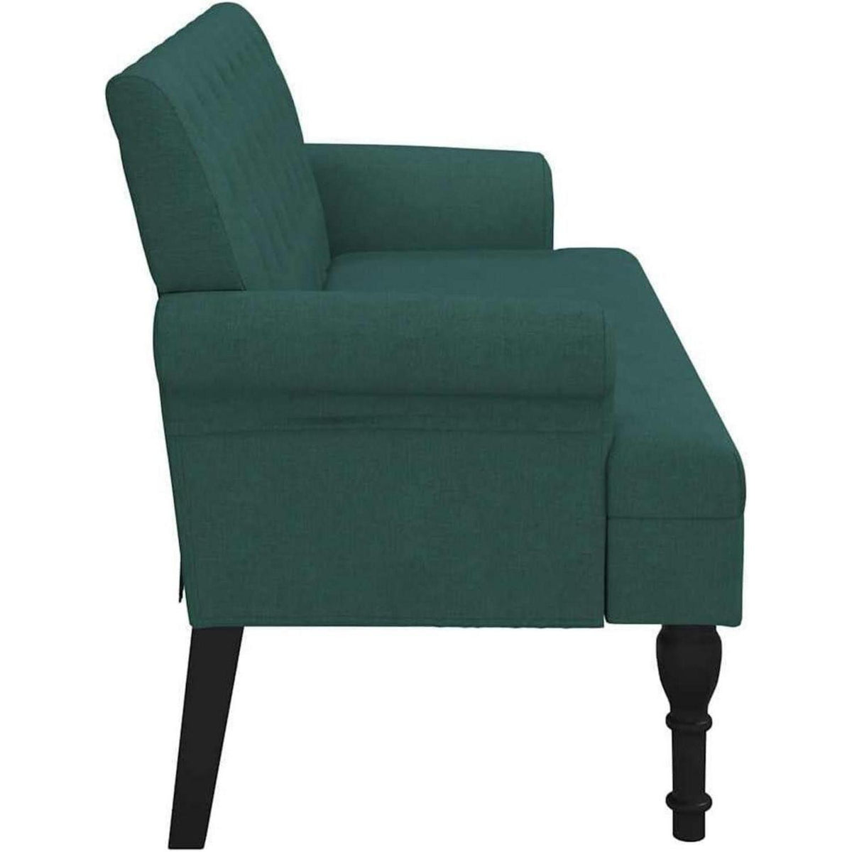 Retro 2-Sitzer Sofa Dunkelgrün – Bequeme Loveseat für Wohnzimmer
