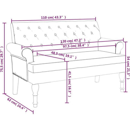 Sitzbank mit Rückenlehne – Retro-Couch für Wohnzimmer & Schlafzimmer