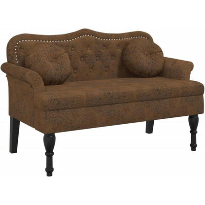 2-Sitzer Samtsofa Loveseat Braun – Modernes Polstersofa