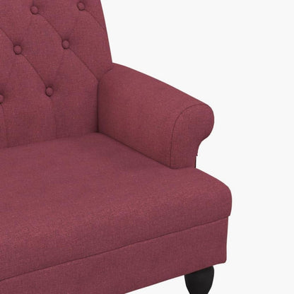 2-Sitzer Sitzbank Sofa Retro-Stil Weinrot 120x62x75,5 cm