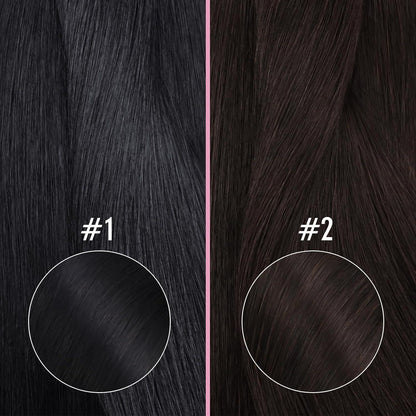 Echthaar Nano Ring Extensions Schwarz - 70cm, 50g