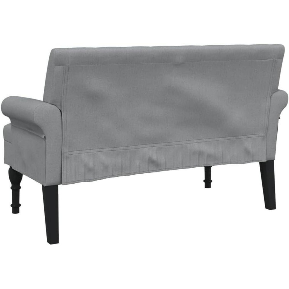 2-Sitzer Sofa Retro-Stil Hellgrau – Loveseat für Wohnzimmer