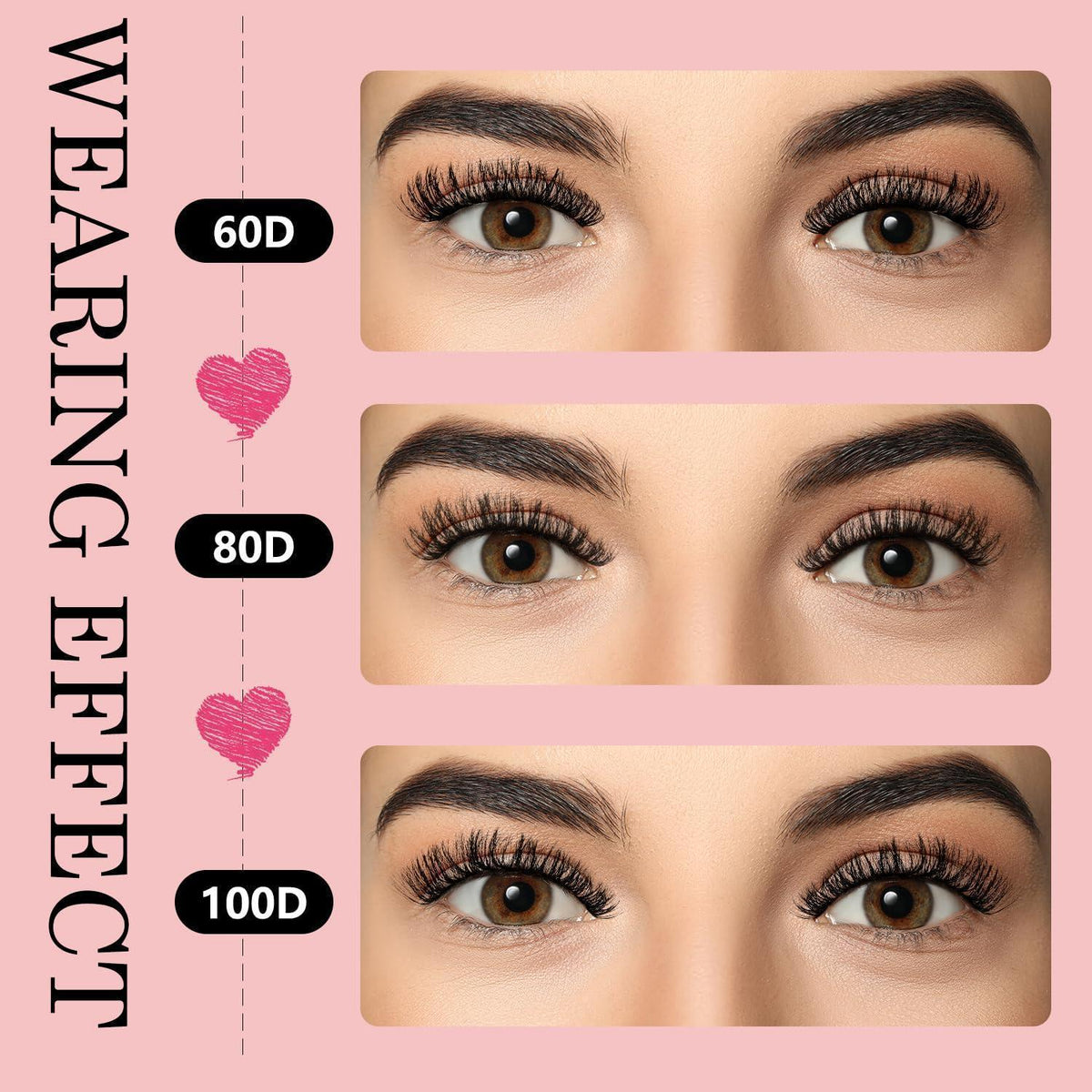 Wimpern Extensions Set 300 Stück – Voluminöse Lash Clusters 10-18mm