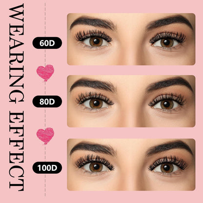 Wimpern Extensions Set 300 Stück – Voluminöse Lash Clusters 10-18mm