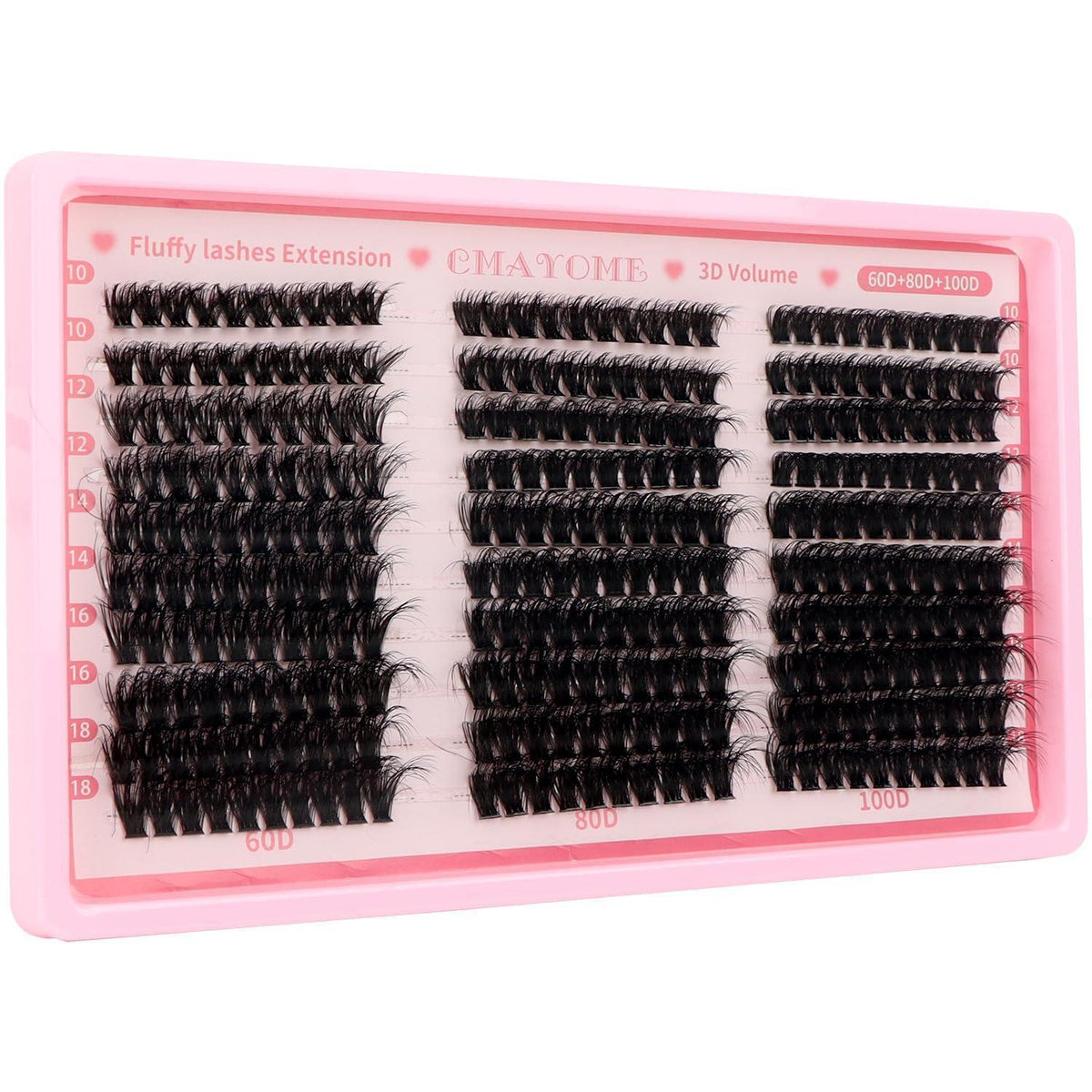 Wimpern Extensions Set 300 Stück – Voluminöse Lash Clusters 10-18mm