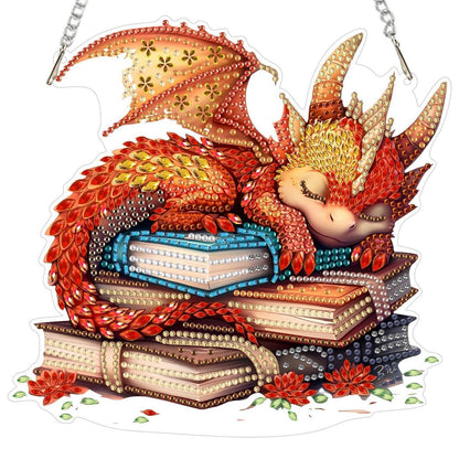 Diamantmalerei Anhänger Schlafender Drache – 5D DIY Set
