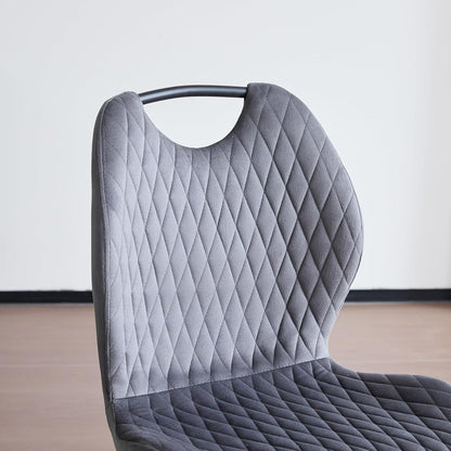 Esszimmer-Set 140cm | Quadratischer Tisch + 4 Leinenstühle Grau