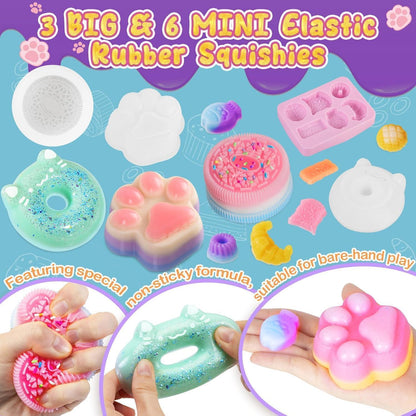 Squishy Bastelset Leuchtend – DIY Stressabbau Spielzeug 6+