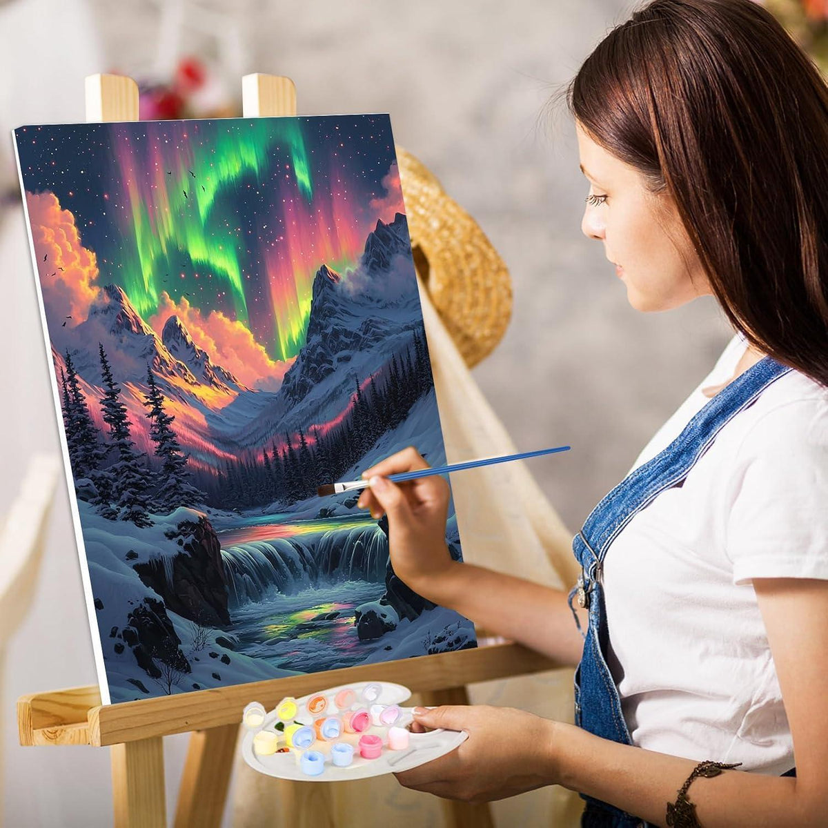 Malen nach Zahlen Aurora - 40x50cm DIY Ölgemälde Set