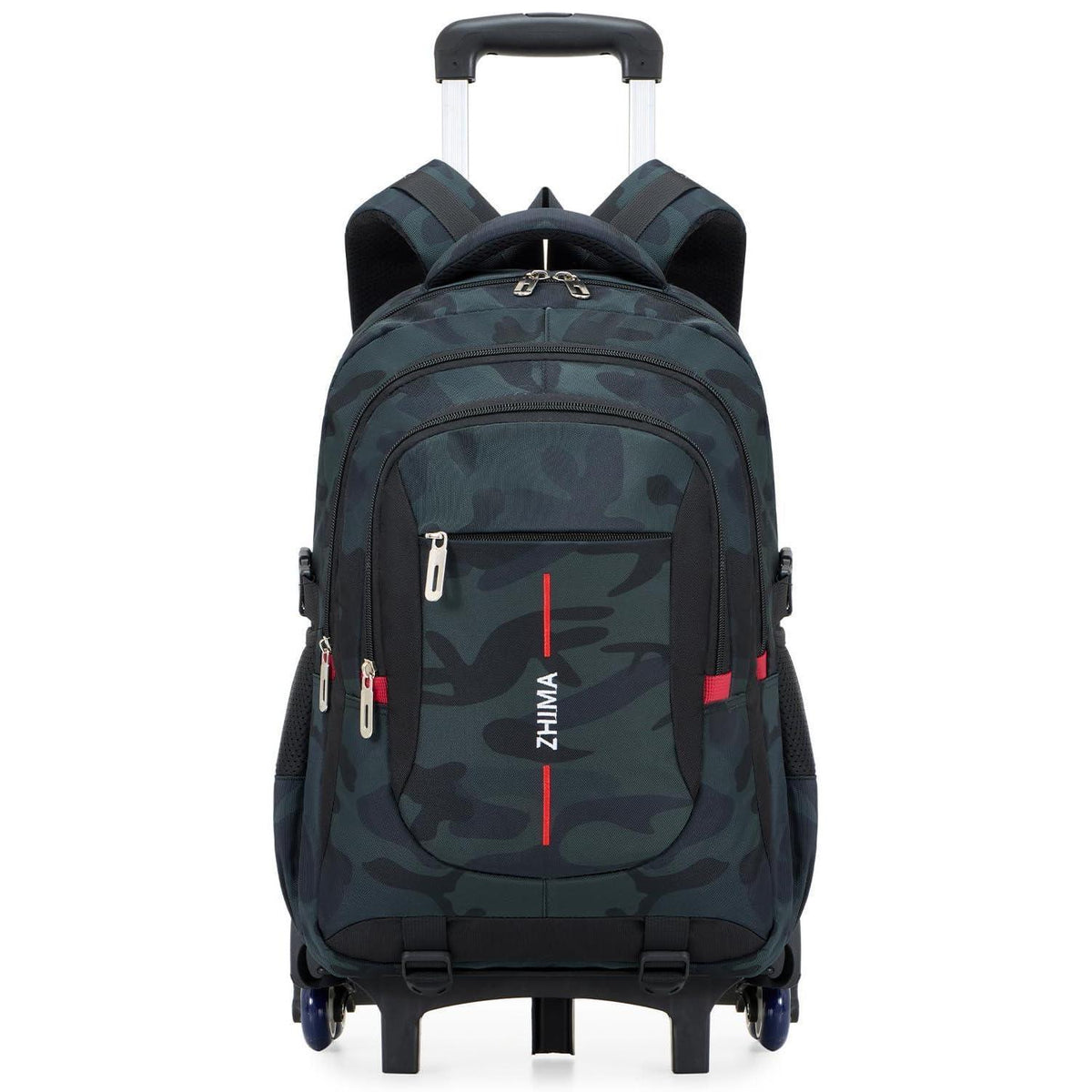 Schultrolley Rucksack Jungen Tarnmuster Abnehmbar 15,6" Laptopfach