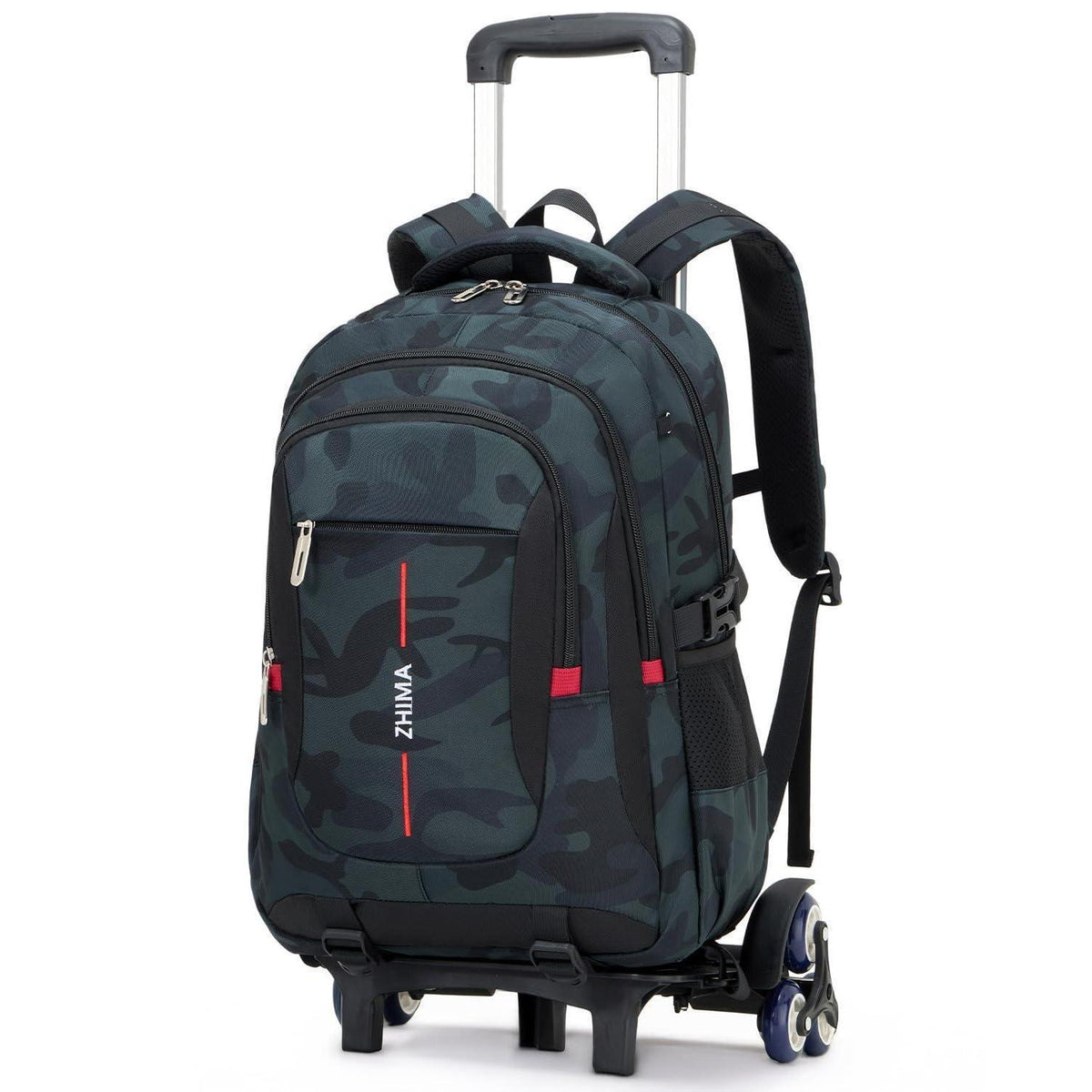 Schultrolley Rucksack Jungen Tarnmuster Abnehmbar 15,6" Laptopfach