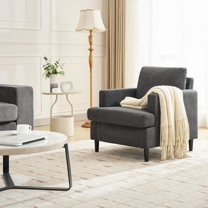 Übergroßer Leinen-Akzentstuhl – Modernes Wohnzimmer & Büro