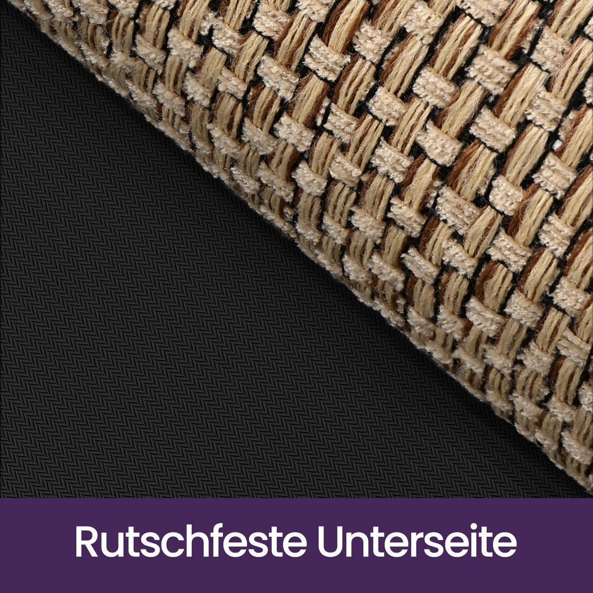Fußmatte Innen rutschfest 120 x 180 cm, Beige