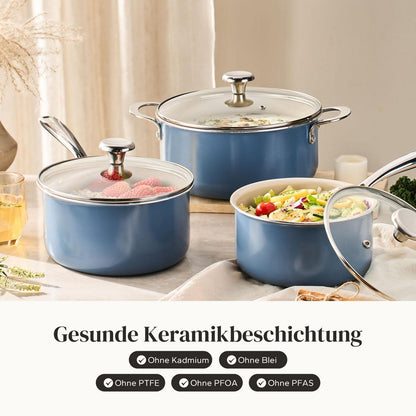 6-teiliges Keramik Topfset für Induktion & alle Herde