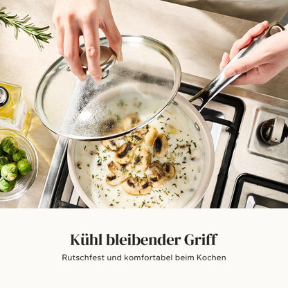 6-teiliges Keramik Topfset Induktion – Beige