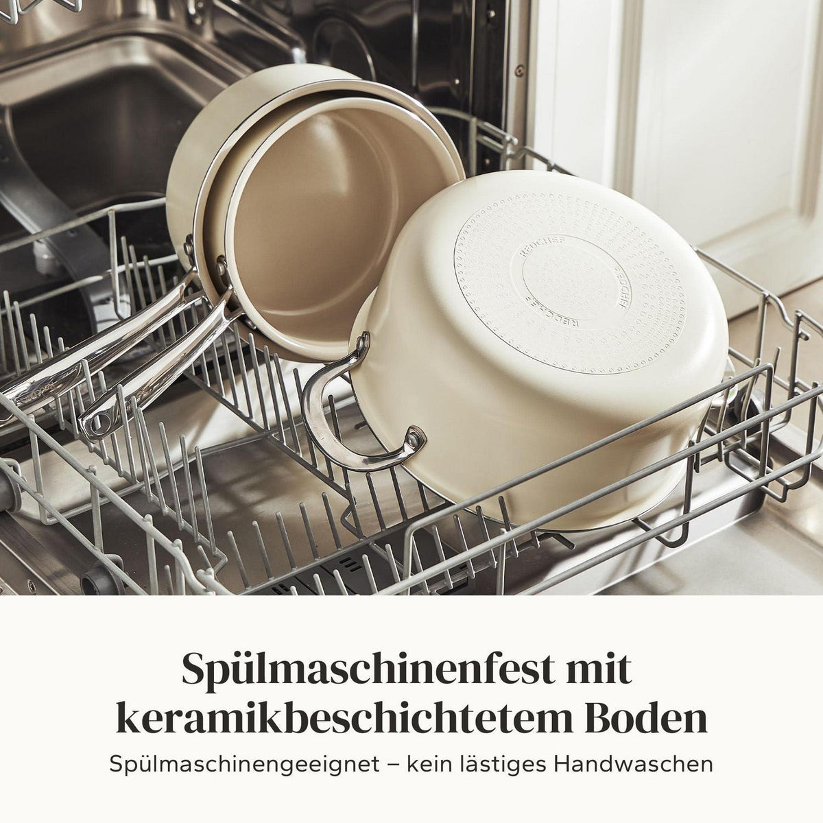 6-teiliges Keramik Topfset Induktion – Beige