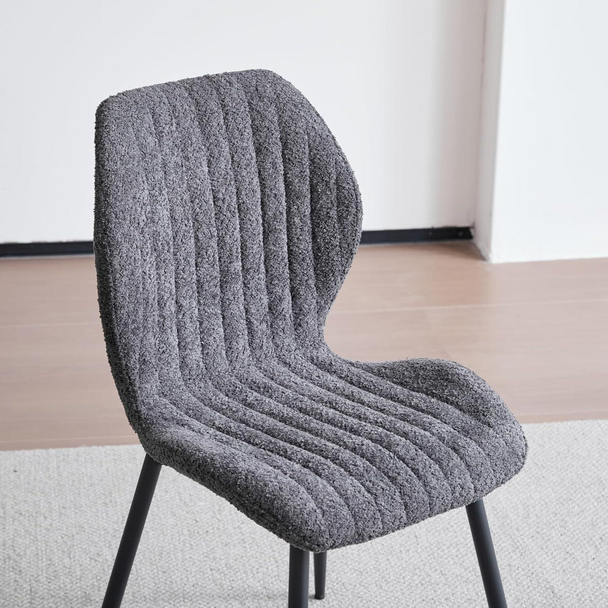 6er Set Esszimmerstühle Modern Schwarz Streifenmuster