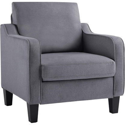2er-Set Ohrensessel Wohnzimmer Modern Dunkelgrau
