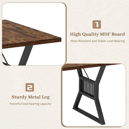 Esstisch 180 cm – Farmhouse Design, Metallbeine, Platz für 6-8 Personen