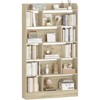 Bücherregal 6 Fächer – Eichenbeige, 24 x 100 x 170 cm