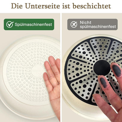 21-teiliges Granit Kochgeschirr Set mit abnehmbaren Griffen