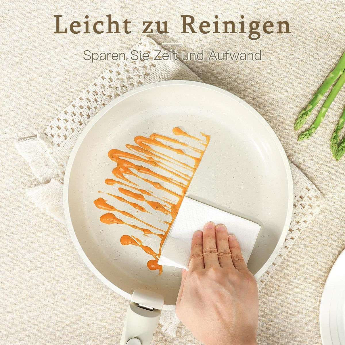 21-teiliges Granit Kochgeschirr Set mit abnehmbaren Griffen