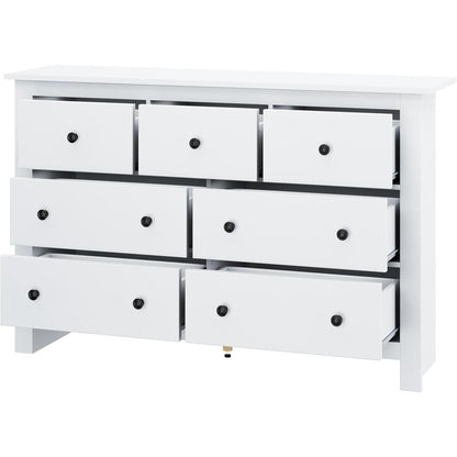 Kommode mit 7 Schubladen – Weißes Sideboard für Wohnzimmer & Schlafzimmer