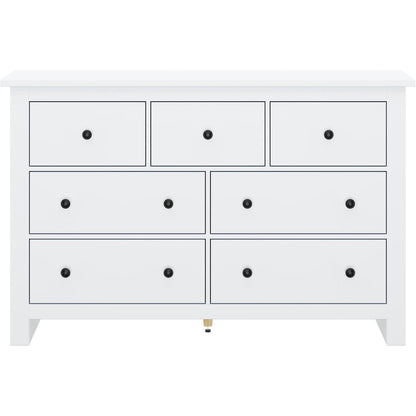 Kommode mit 7 Schubladen – Weißes Sideboard für Wohnzimmer & Schlafzimmer