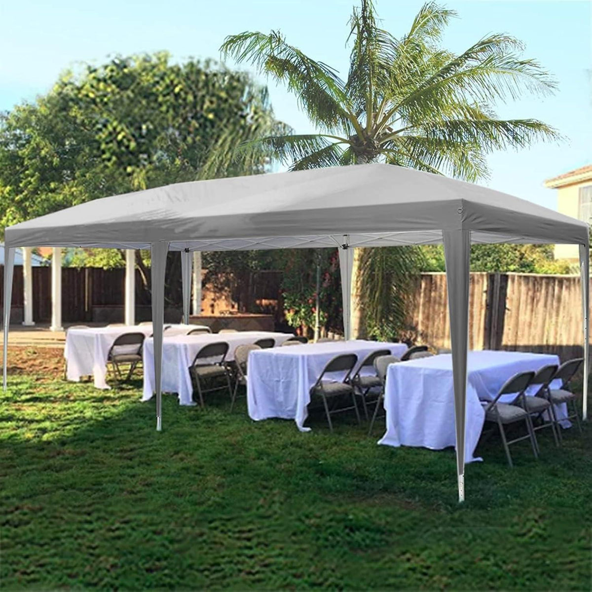 Faltpavillon 3x6m wasserdicht – Partyzelt mit Seitenwänden