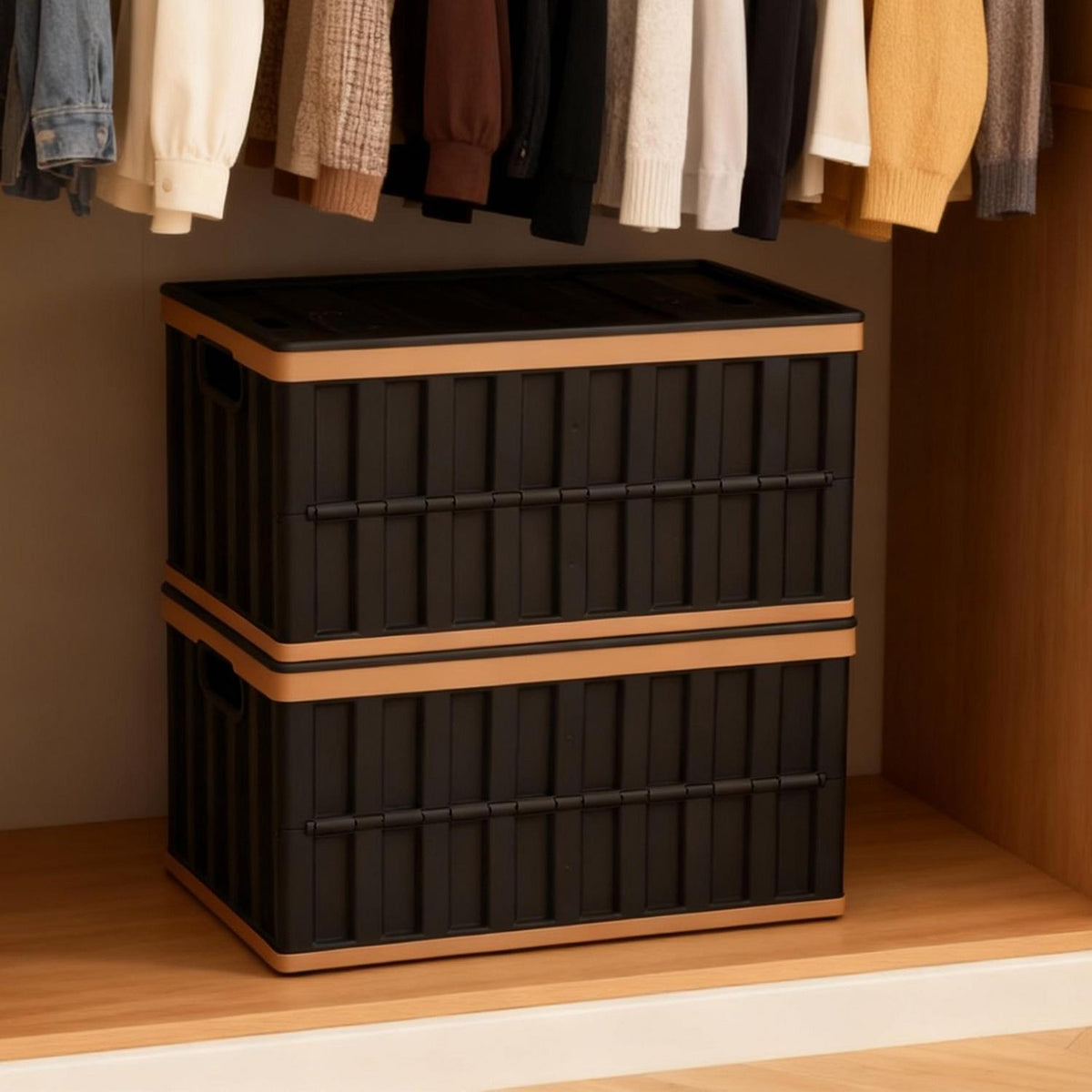 4er Set Faltbare Aufbewahrungsboxen 64L – Stabil & Vielseitig