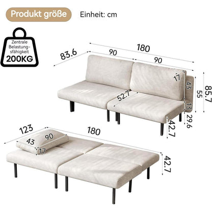 Schlafsofa 180 cm – Platzsparendes Bett für kleine Räume