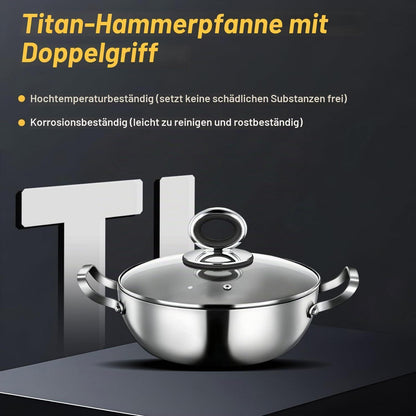Titan Schmorpfanne 30cm mit Deckel – Antihaftbeschichtung & Doppelgriff