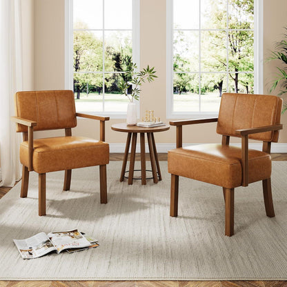 Lounge Sessel Braun – Bequemer Wohnzimmerstuhl in Lederoptik