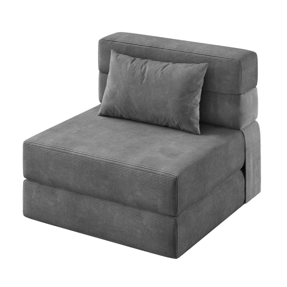 Klappsofa 4-in-1 Dunkelgrau – Schlafsessel & Gästebett