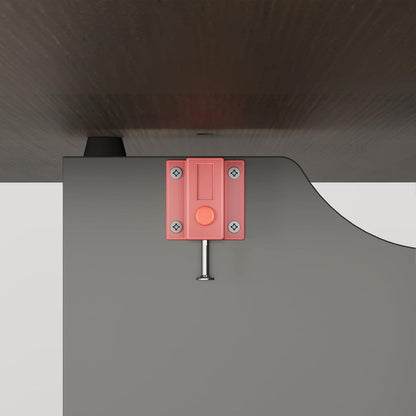 Klappbarer Esstisch mit Stauraum & Rollen – Grau 120x60cm