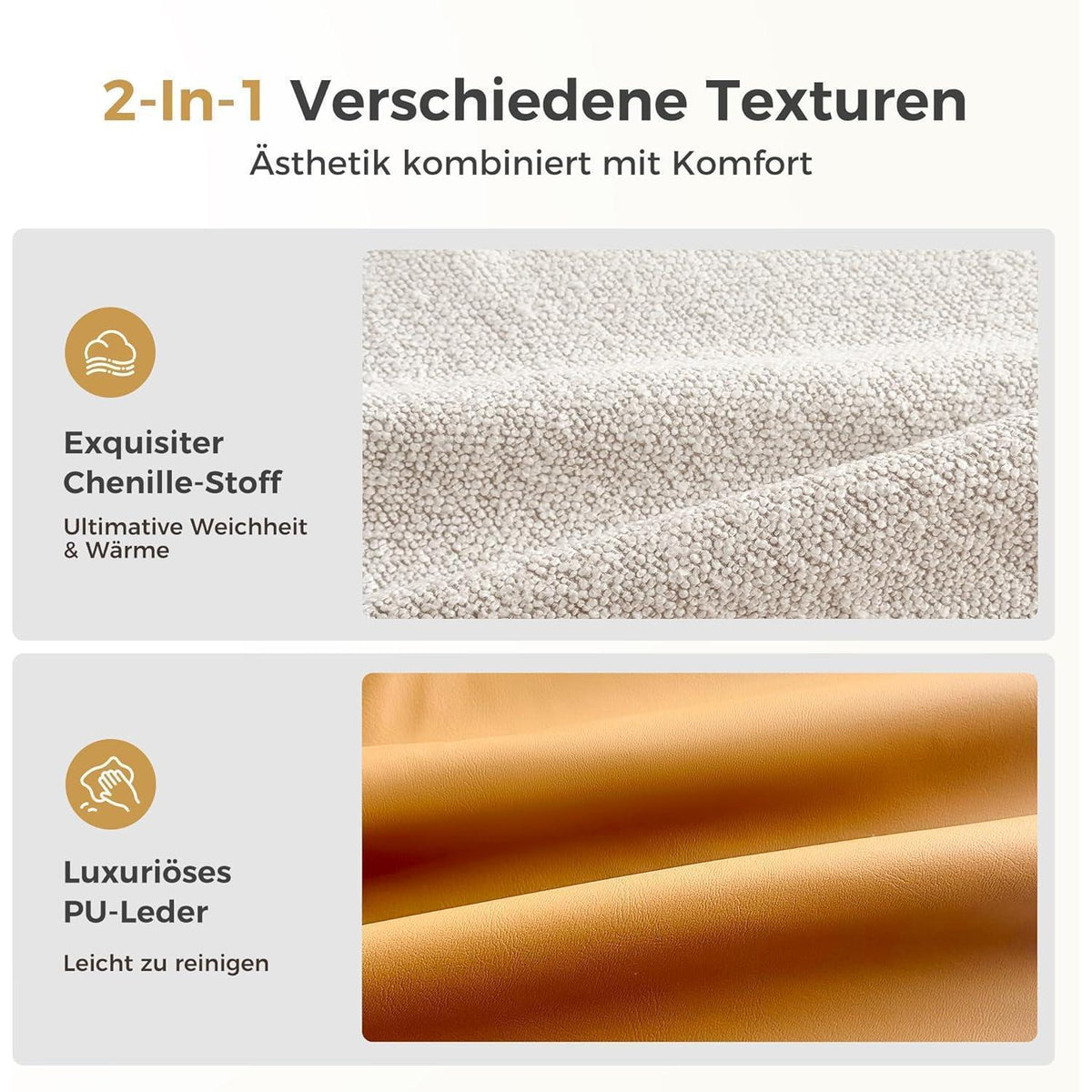 Barhocker mit Lehne & Fußstütze – Metallgestell, Kurkuma