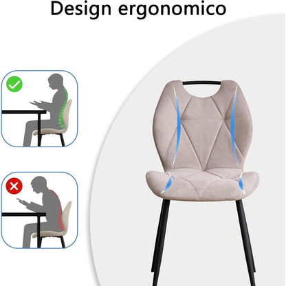 5-teiliges Esszimmer-Set: 140cm Tisch + 4 gepolsterte Stühle