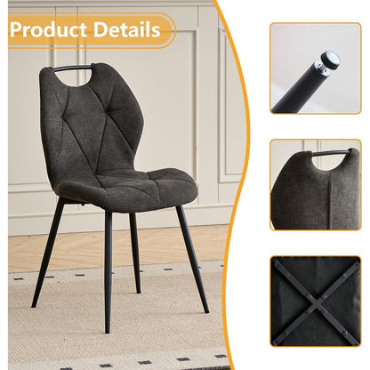 5-teiliges Esszimmer-Set: 140cm Tisch + 4 gepolsterte Stühle