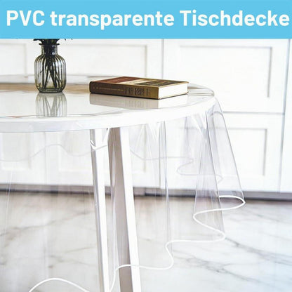 Transparente Tischdecke PVC – Rund 150cm, Abwaschbar & Vielseitig