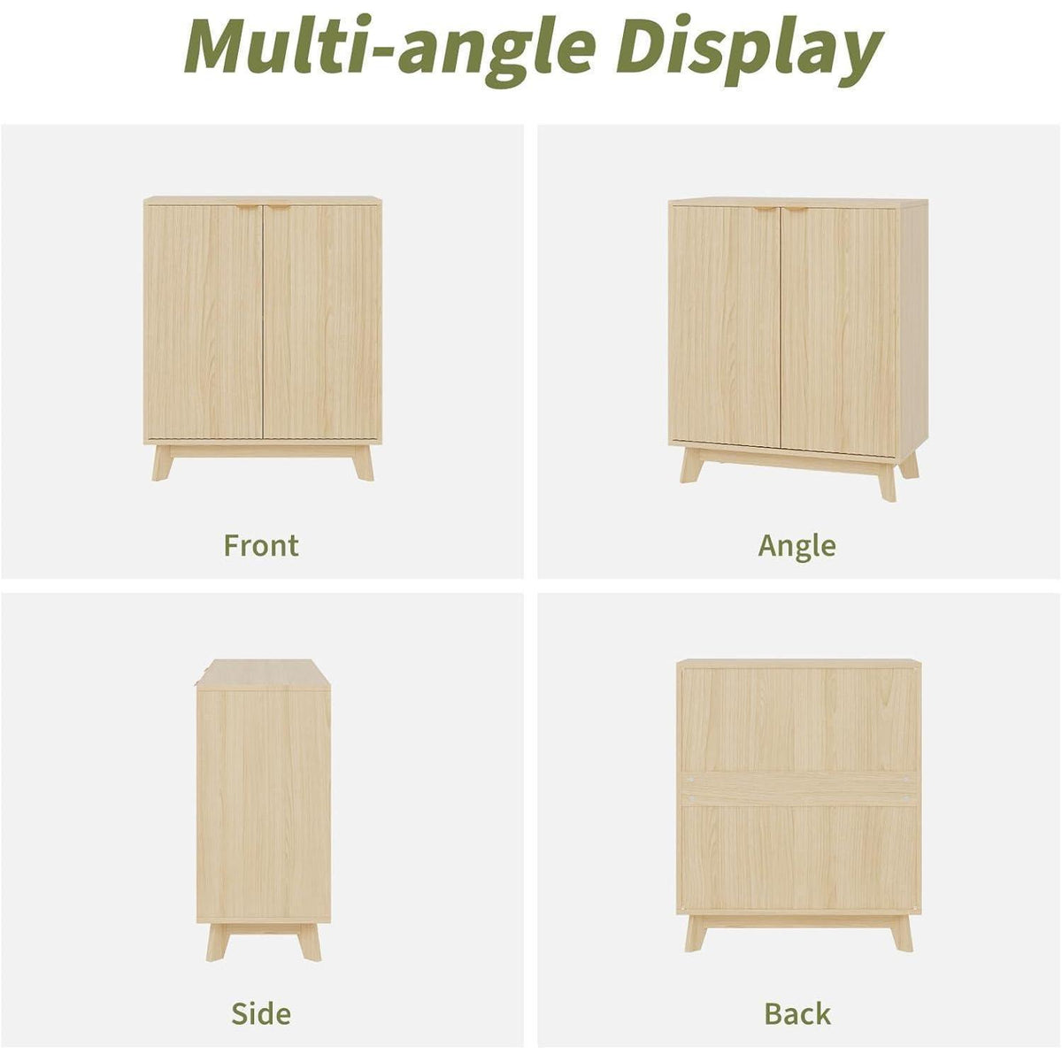 Modernes Sideboard mit 2 Türen & Ablagen – 87,6 cm