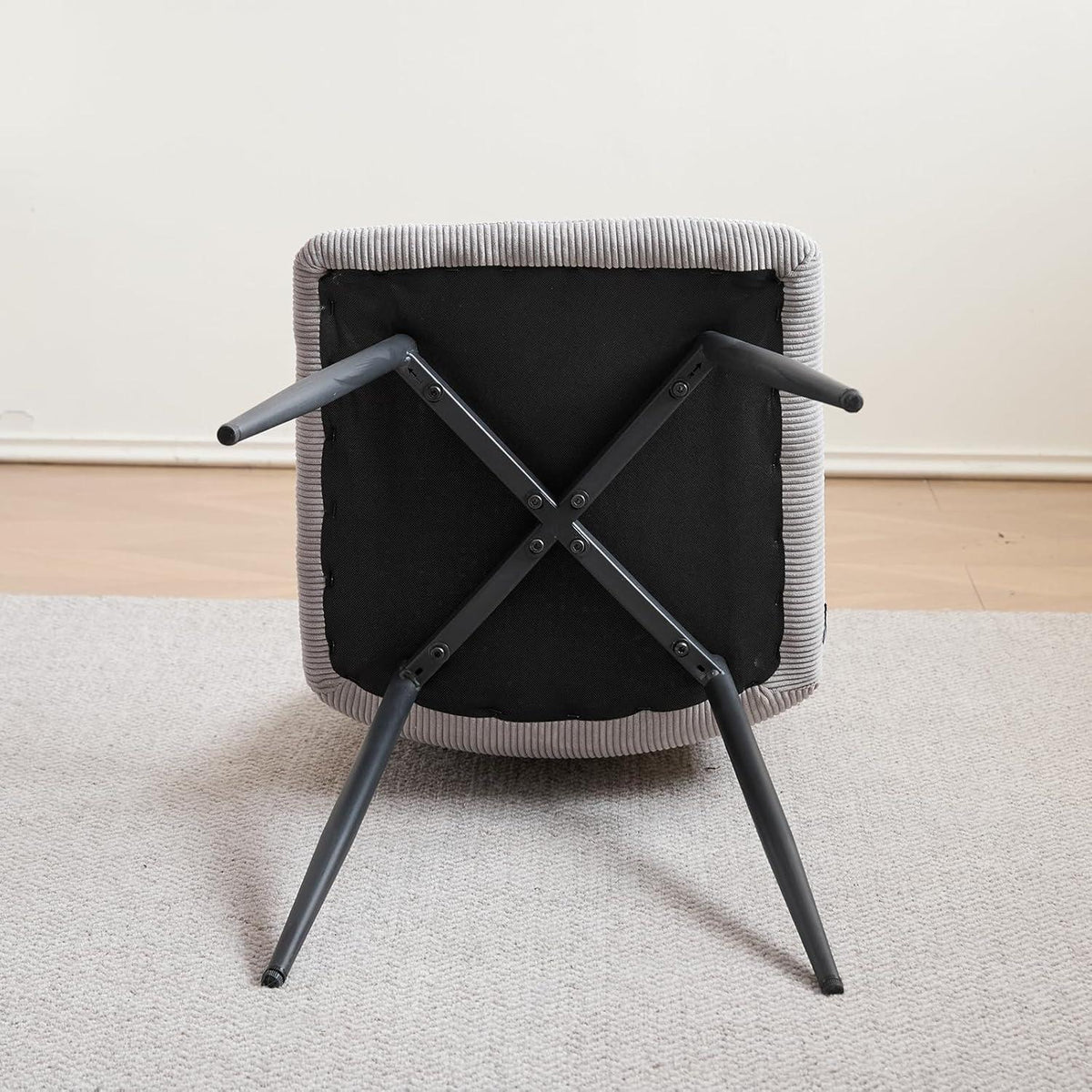 Runder Esstisch Set 100cm mit 4 Samtstühlen
