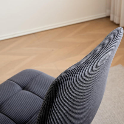Runder Esstisch Set 100cm mit 4 Samtstühlen (Gelb/Schwarz)