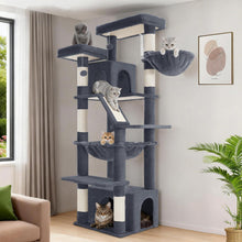Großer Kratzbaum 183cm mit Korb & Hängematte für Katzen