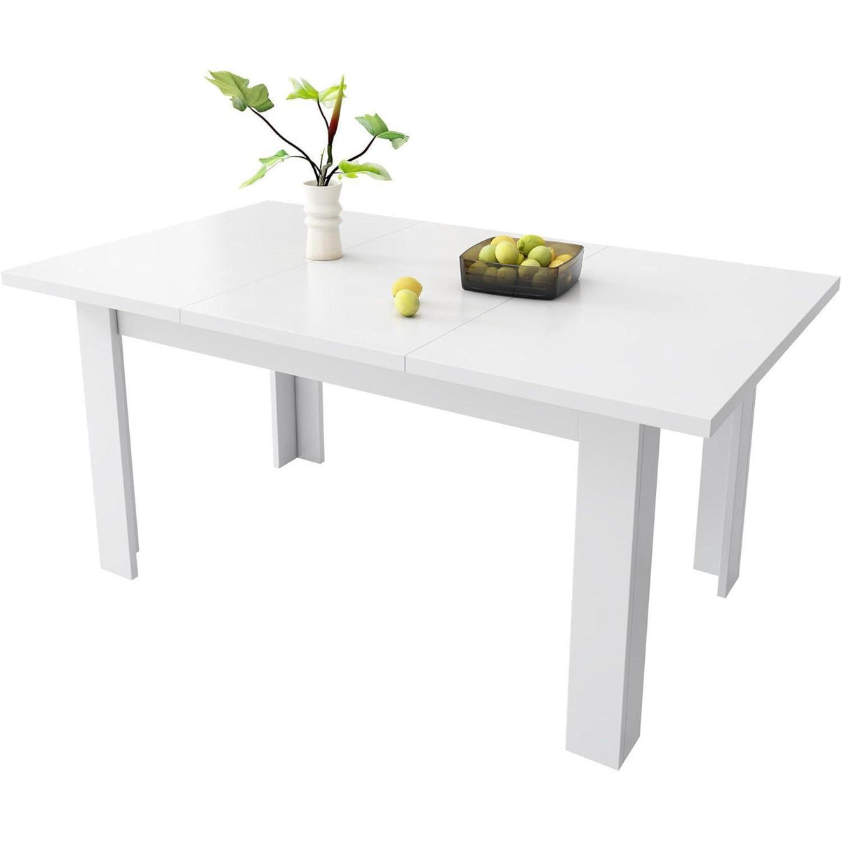 Esstisch weiß mit Stauraum – 120x70cm, multifunktional
