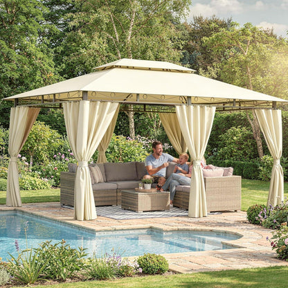 Gartenpavillon 3x4 Wasserdicht mit Seitenwänden & UV-Schutz