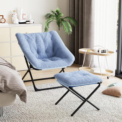 Relaxsessel Ohrensessel Klappsessel Blau – Komfortabler Sessel