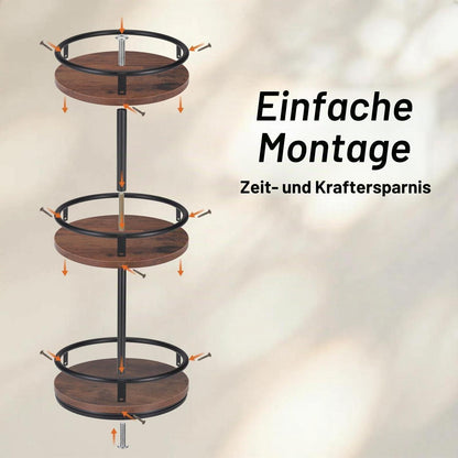 Drehbares Gewürzregal 3-stufig aus Holz für die Küche