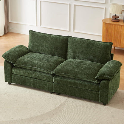 JIEXI Ecksofa mit Schlaffunktion, Grün – Modernes Wohnzimmer Sofa