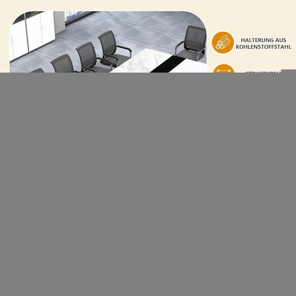 Konferenztisch M 360 – Modern, Kabelmanagement & Stabil