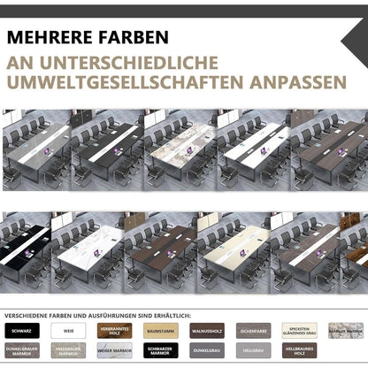 Konferenztisch Modern N 400x120cm mit Kabeldurchführung